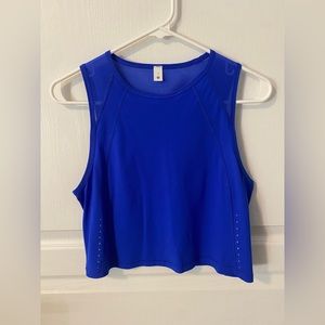 lululemon Sculpt Cropped Tank in Blazer Blue Tone